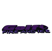 Custom Golf Fire and Ice rear logo