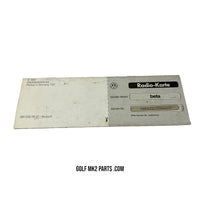 Golf / Jetta MK2 Beta radio Brochure BR-59 CE-1